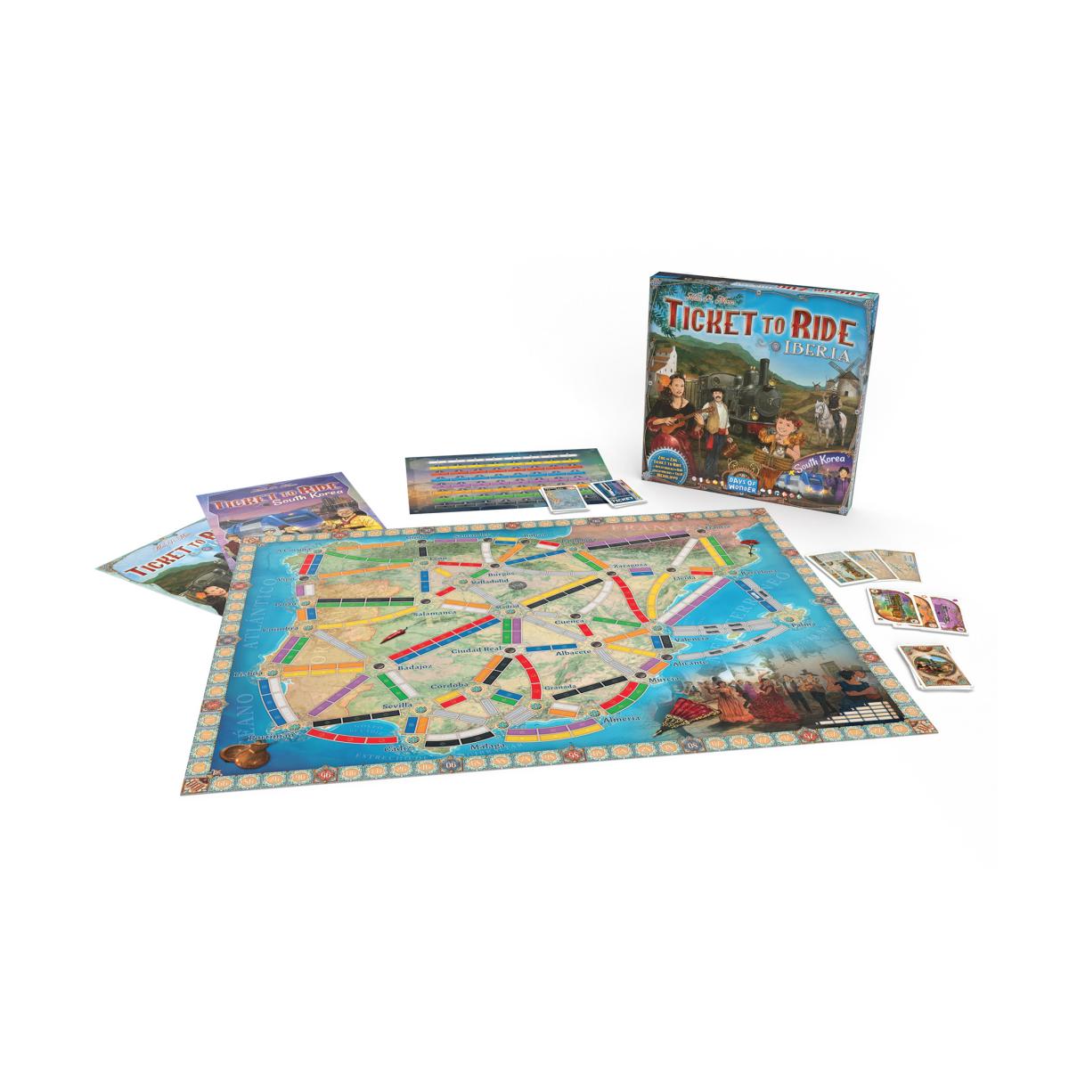 Juego de Mesa ¡Aventureros al Tren! Iberia y Corea del Sur Asmodee 2