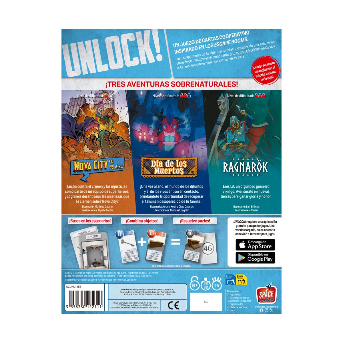 Imagen 3 de Juego de Mesa Unlock! Supernatural Adventures Asmodee