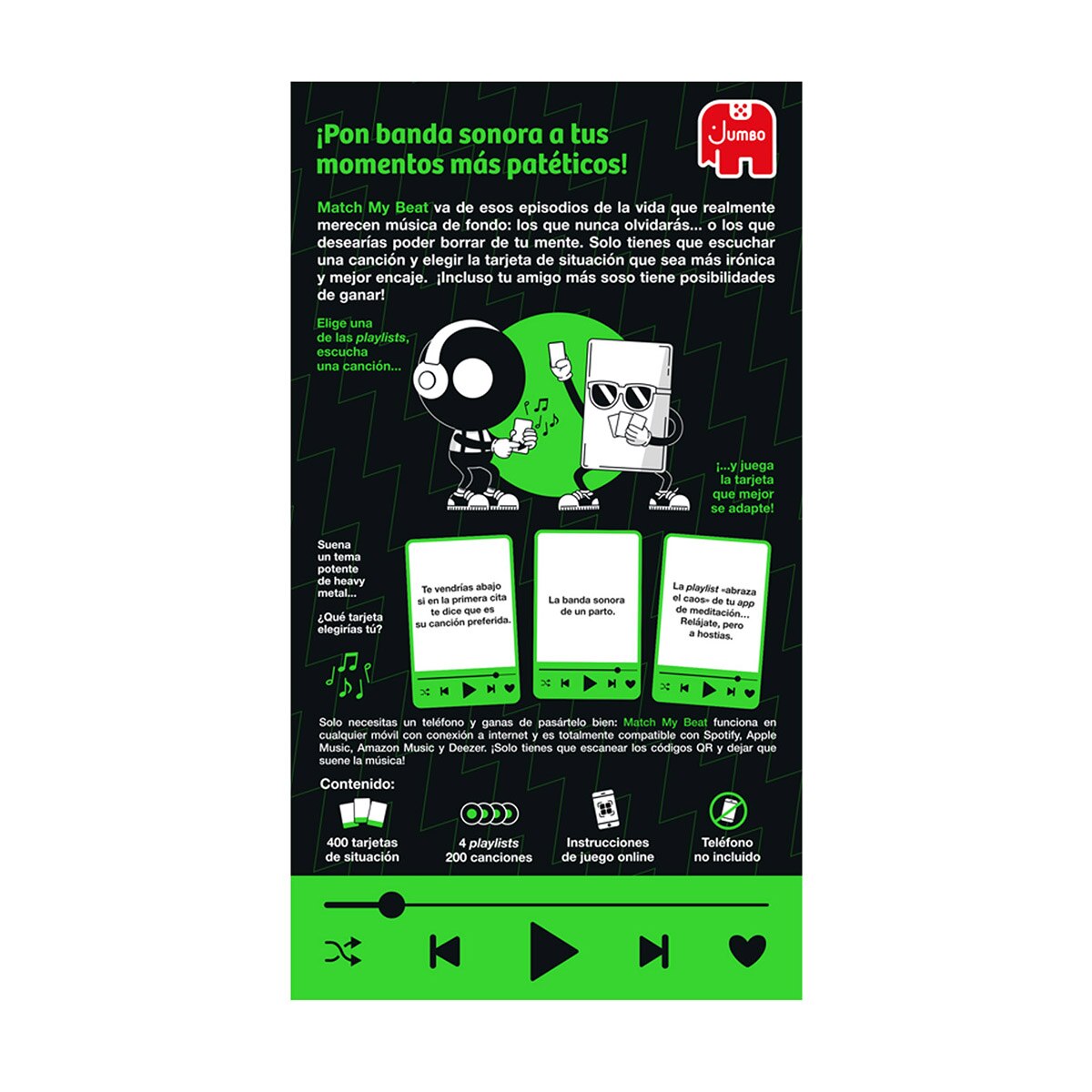 Juego de mesa humor y musical Match My Beat Diset 4