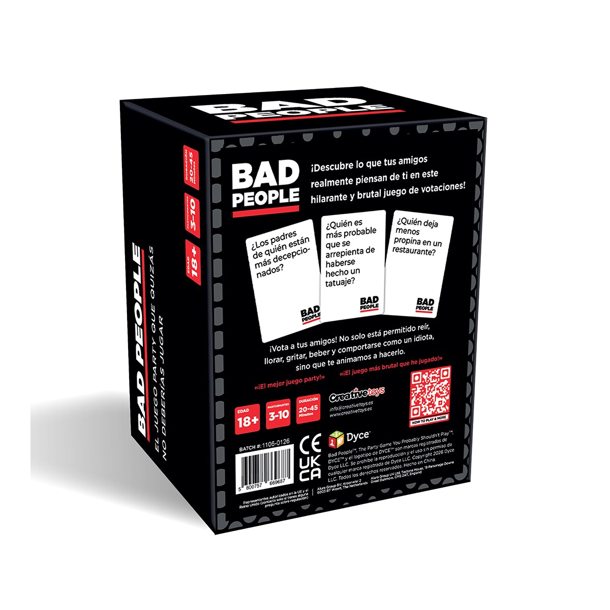 Juego de Mesa Bad People Dyce Games 2