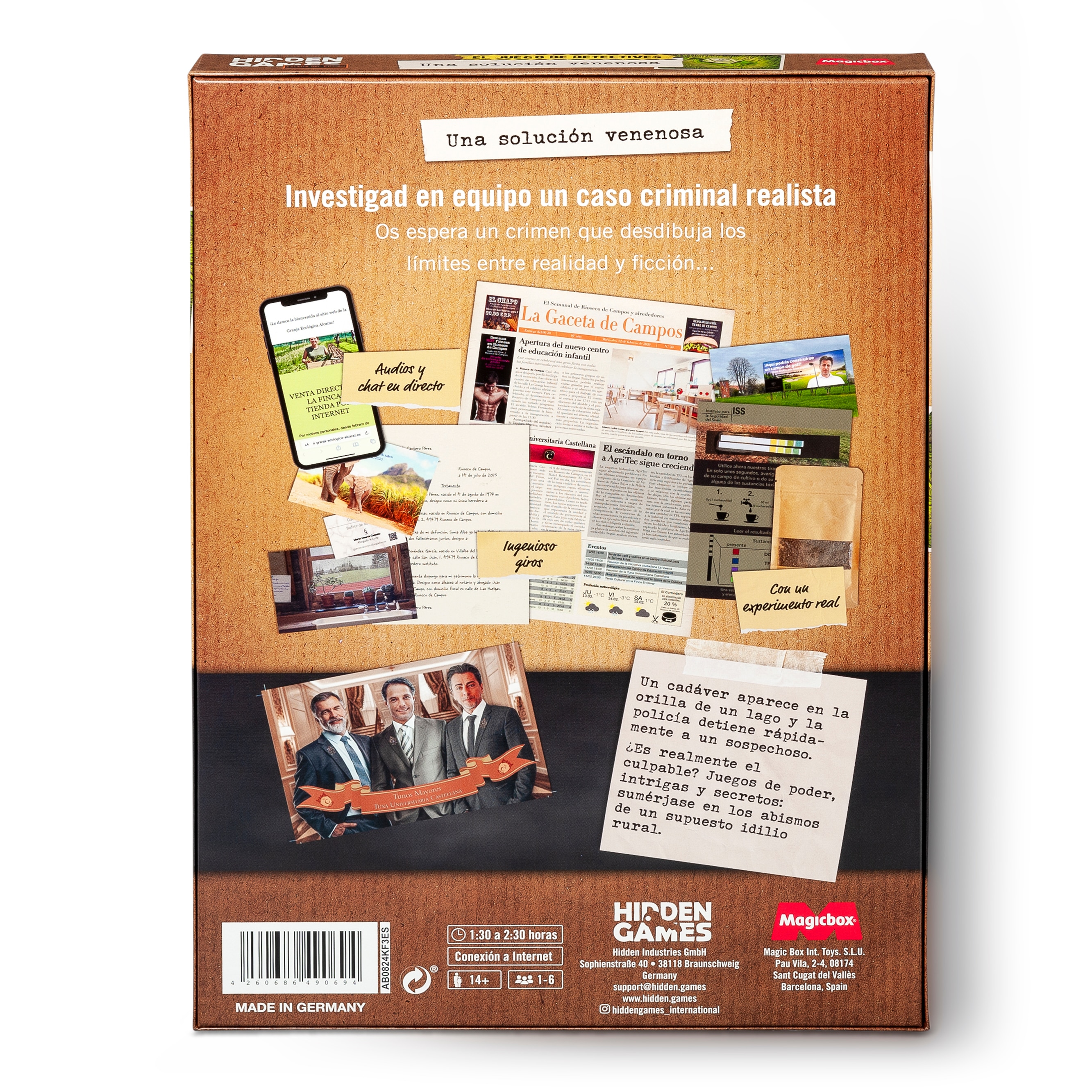 Juego de mesa Una Solución Venenosa Magic Box 3