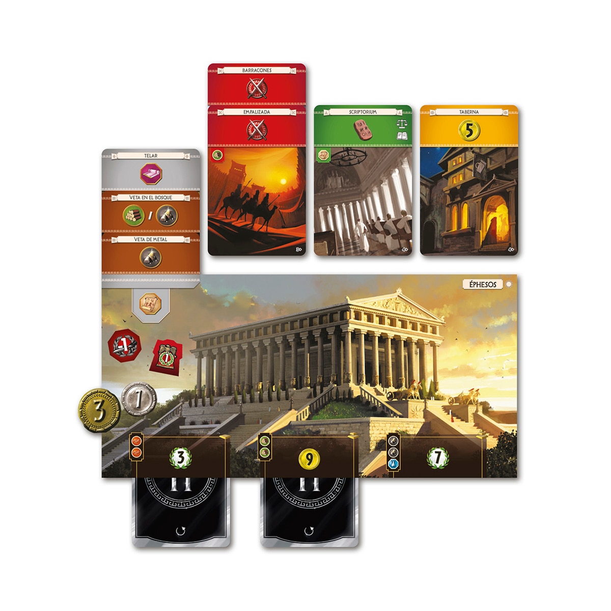 Juego de Mesa 7 Wonders Repos Production Asmodee 3