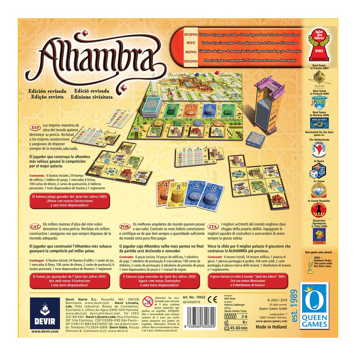 Juego de mesa Alhambra (ED 2020) Devir 3