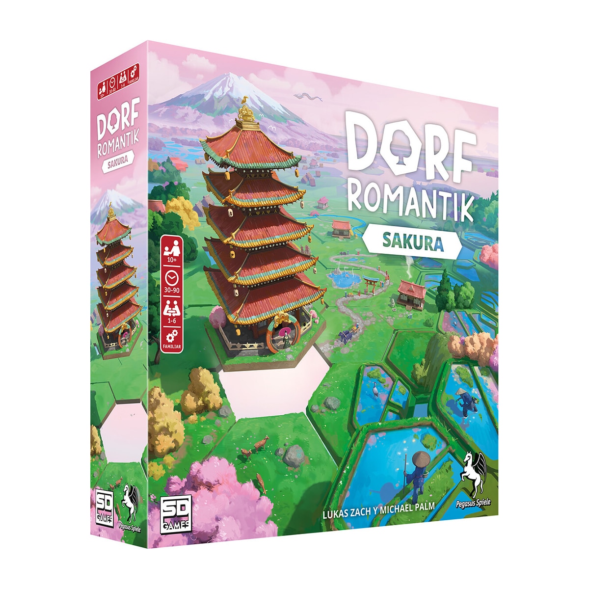 SD Games - Juego de mesa Dorfromantik Sakura Juego de Losetas.