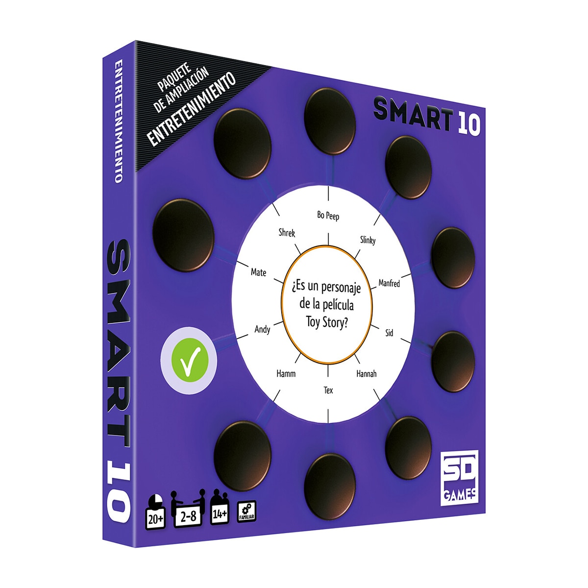SD Games - Juego de mesa Smart 10 Expansión 100 Preguntas Entretenimiento.