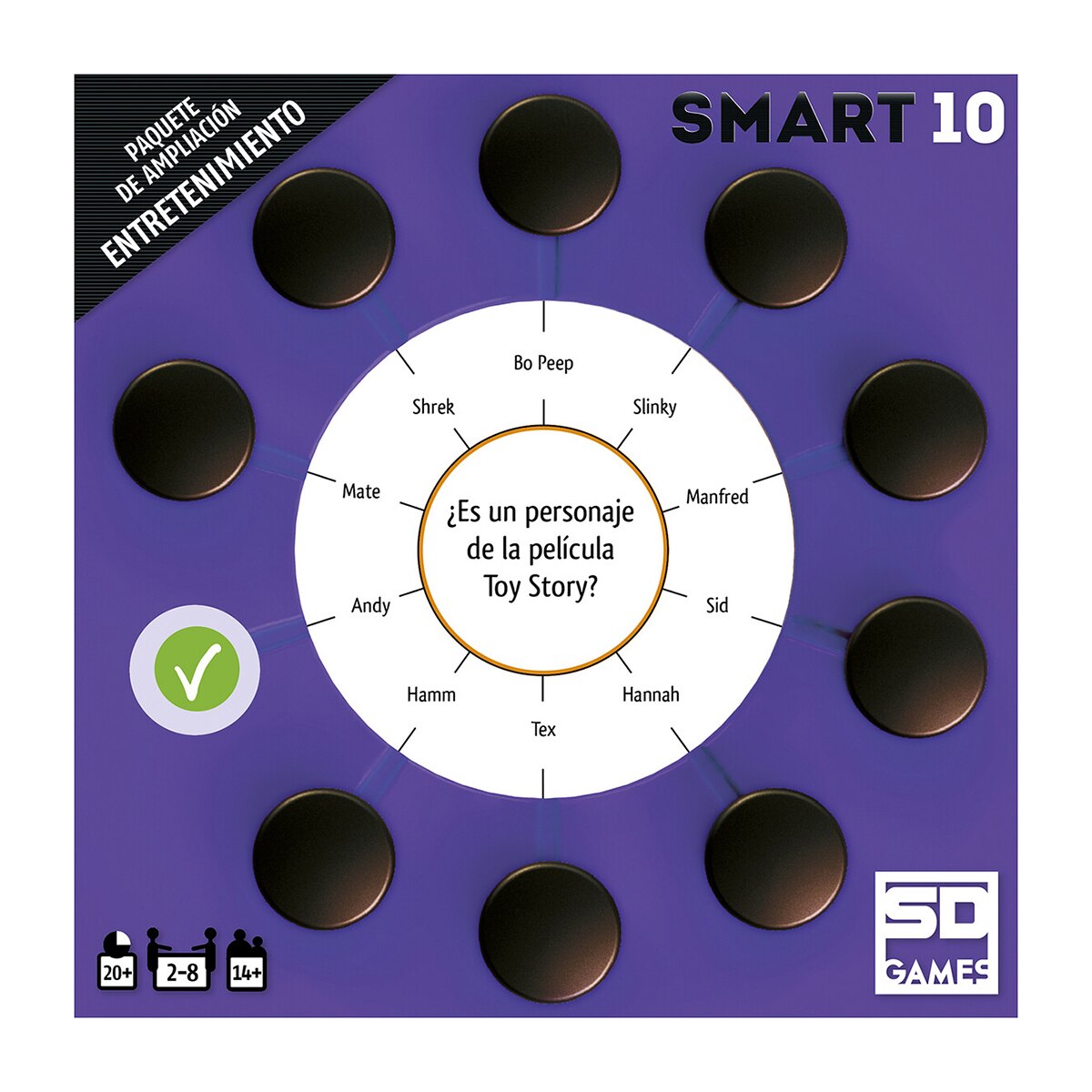 Juego de mesa Smart 10 Expansión 100 Preguntas Entretenimiento 6