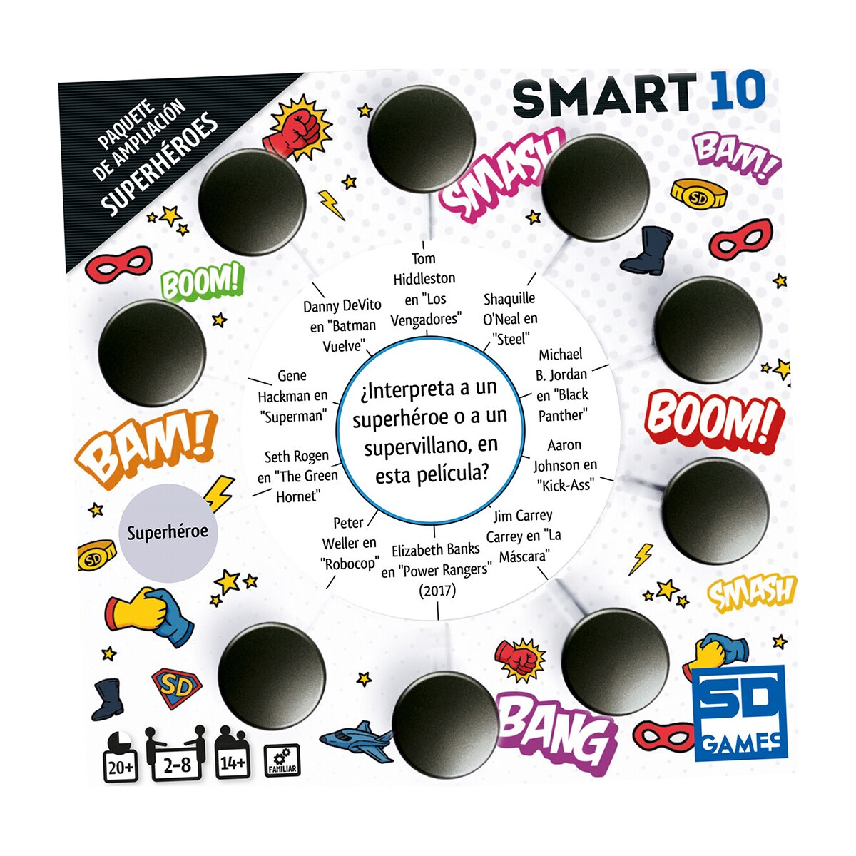 Juego de mesa Smart 10 Preguntas de Superhéroes 4