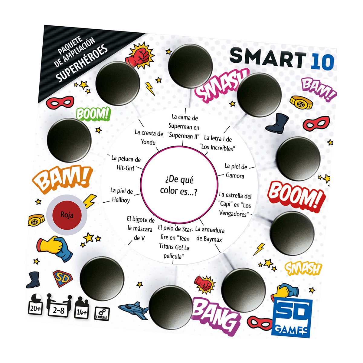 Juego de mesa Smart 10 Preguntas de Superhéroes 5