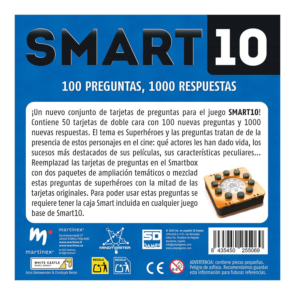Juego de mesa Smart 10 Preguntas de Superhéroes 6