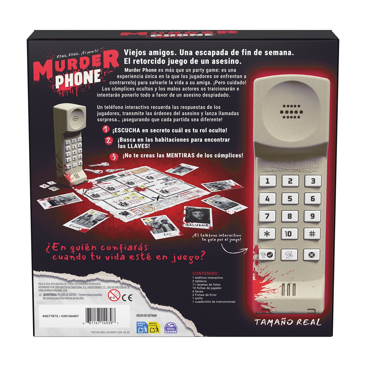 Juego de Mesa Murder Phone Spin Master 7