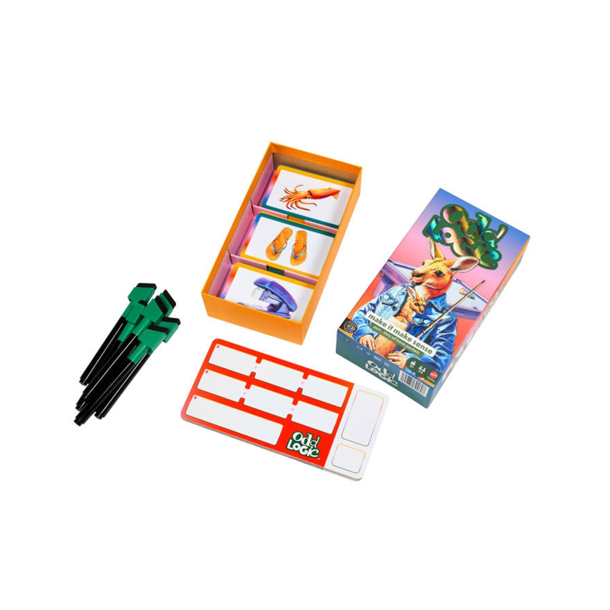 Juego de mesa familiar Odd Logic 3-6 jugadores desde 10 años ideal para fiestas y noches de juegos Mattel Games 4