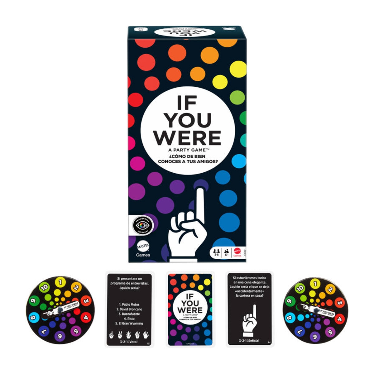 Imagen 0 de Juego de mesa para adultos If You Were con preguntas absurdas votación y ruedas de puntuación para 3-8 jugadores Mattel Games