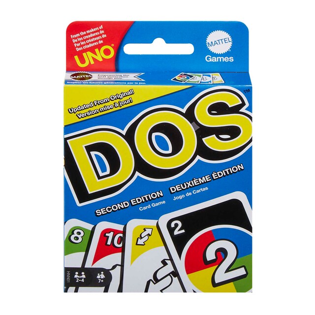Juego de cartas DOS Segunda Edición UNO Mattel Games