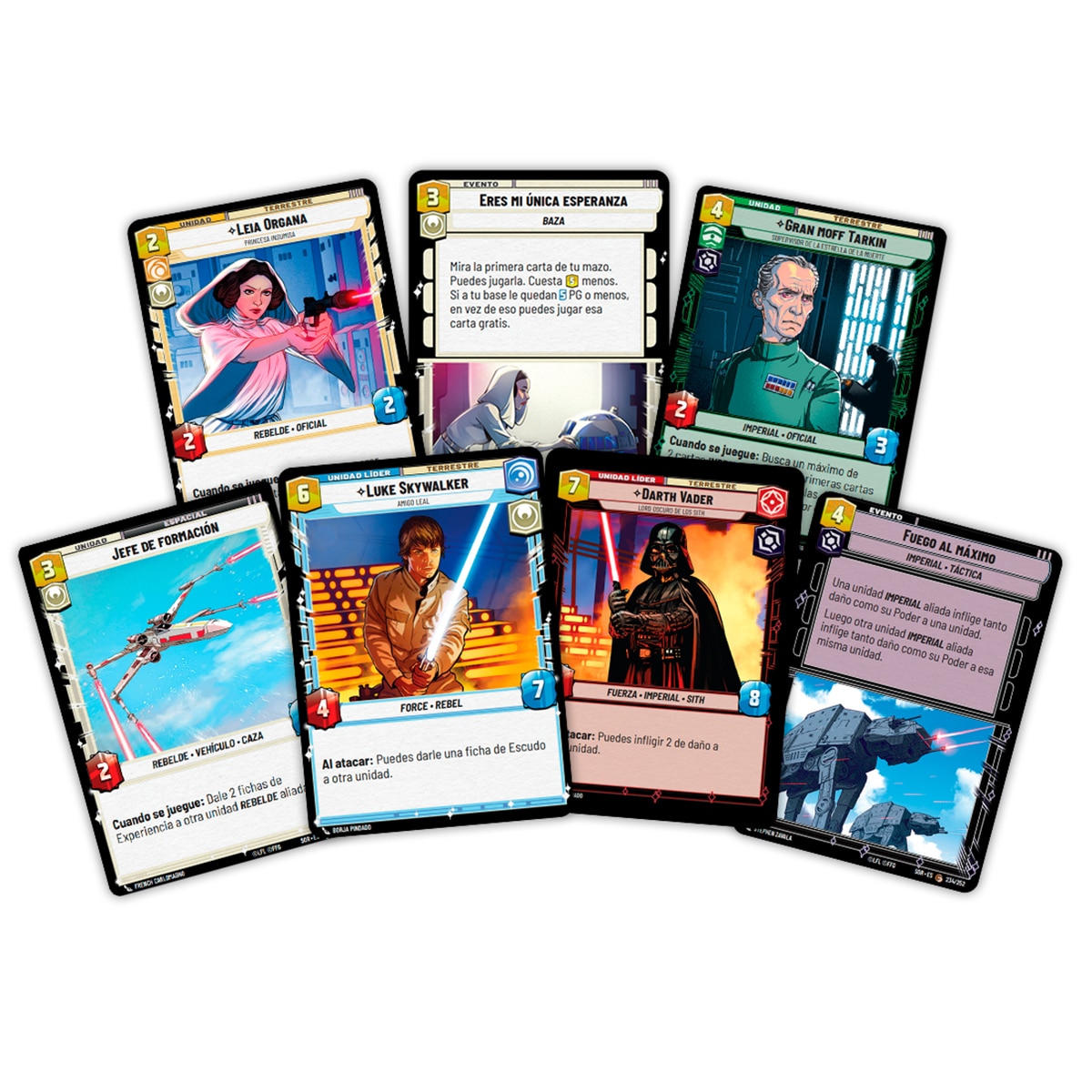 Juego de catas La chispa de la rebelión Caja inicio Star Wars Fantasy Flight Games 3