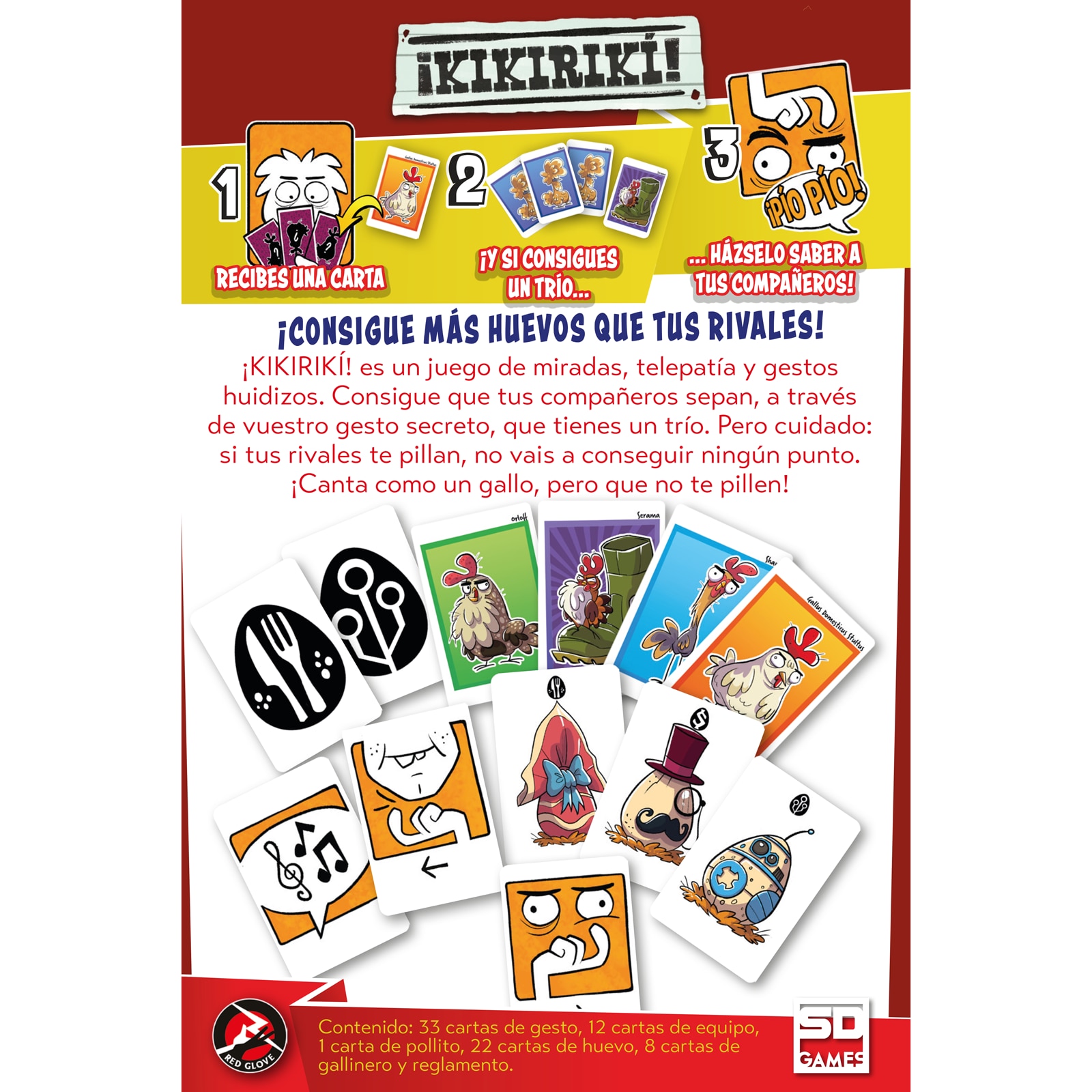 Juego de cartas Kikiriki SD Games 3