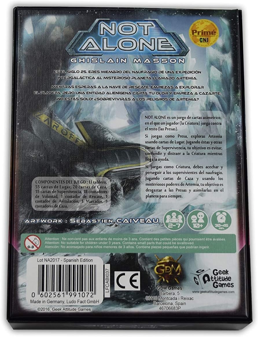 Juego de cartas Not Alone GDM 2