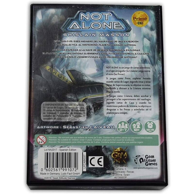 Juego de cartas Not Alone GDM 3