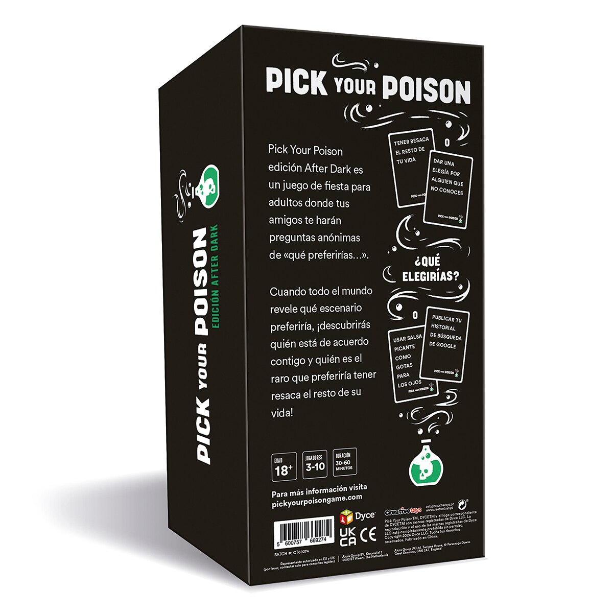 Juego de cartas Pick Your Poison After Dark Edition Creative Toys 2