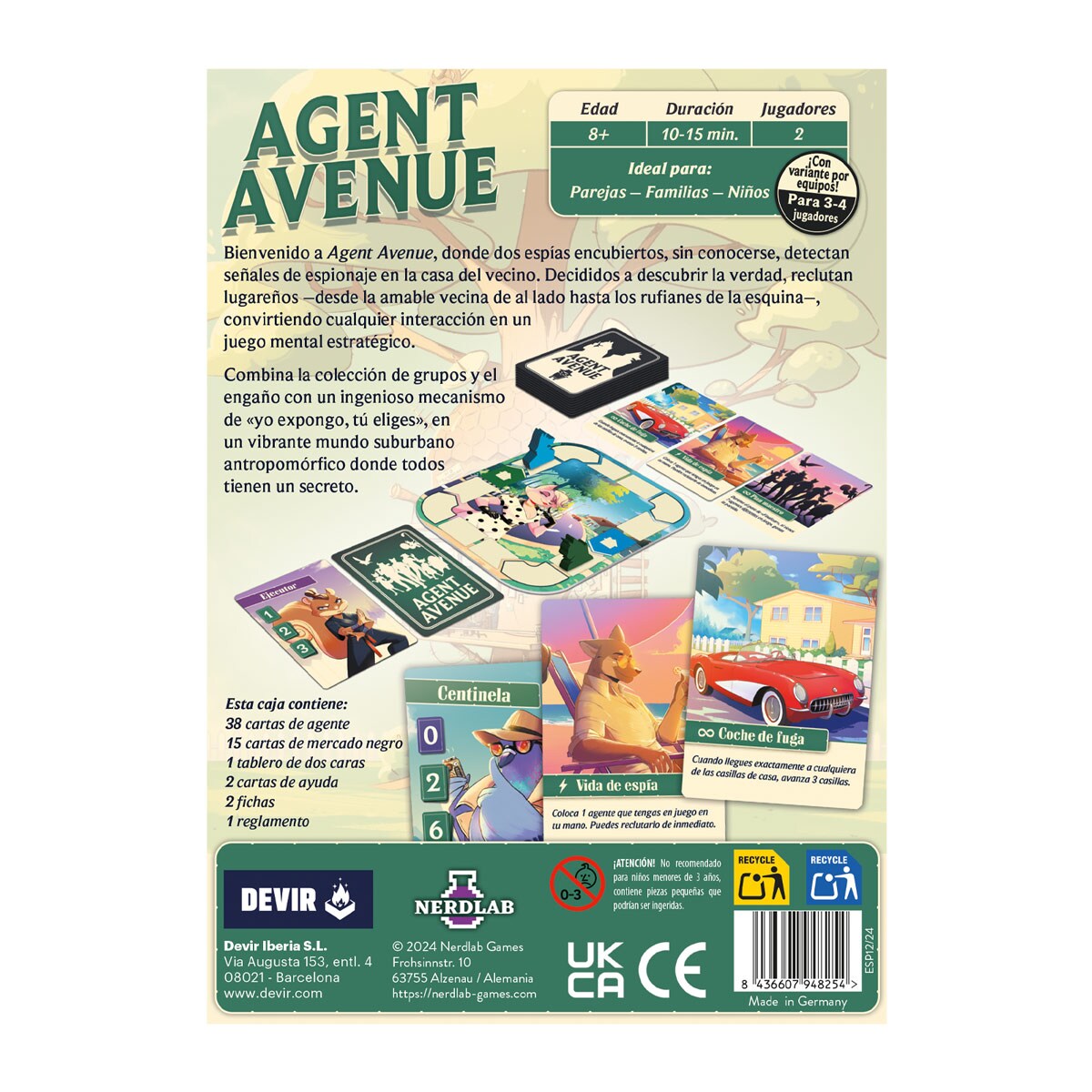 Juego de mesa Agent Avenue Devir 3