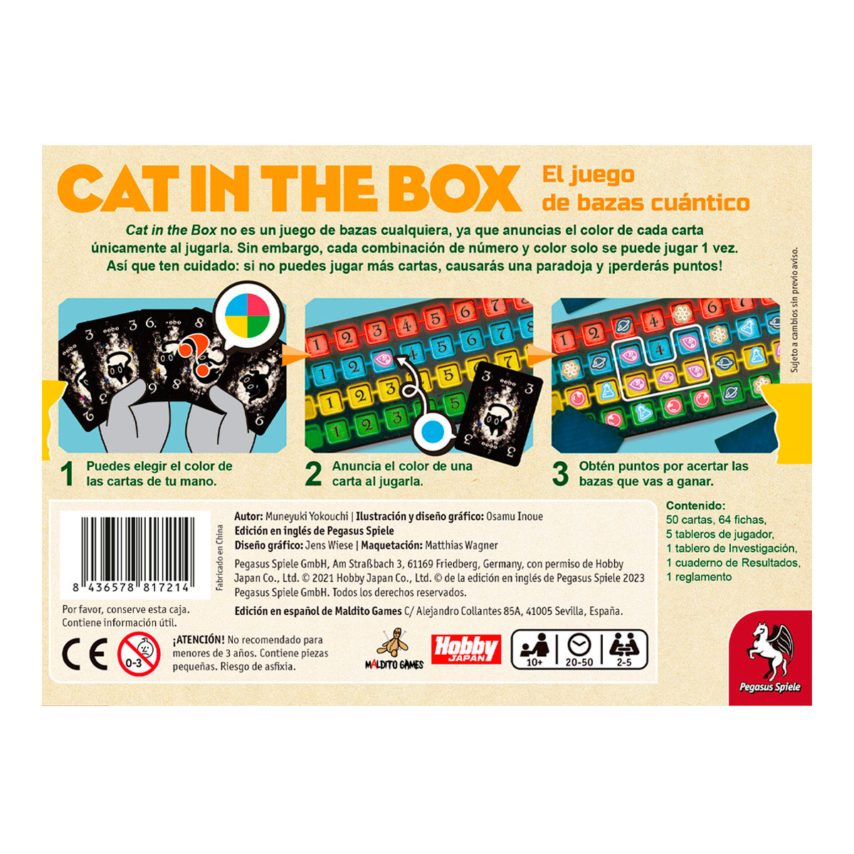 Juego de mesa Cat in the box Maldito 3