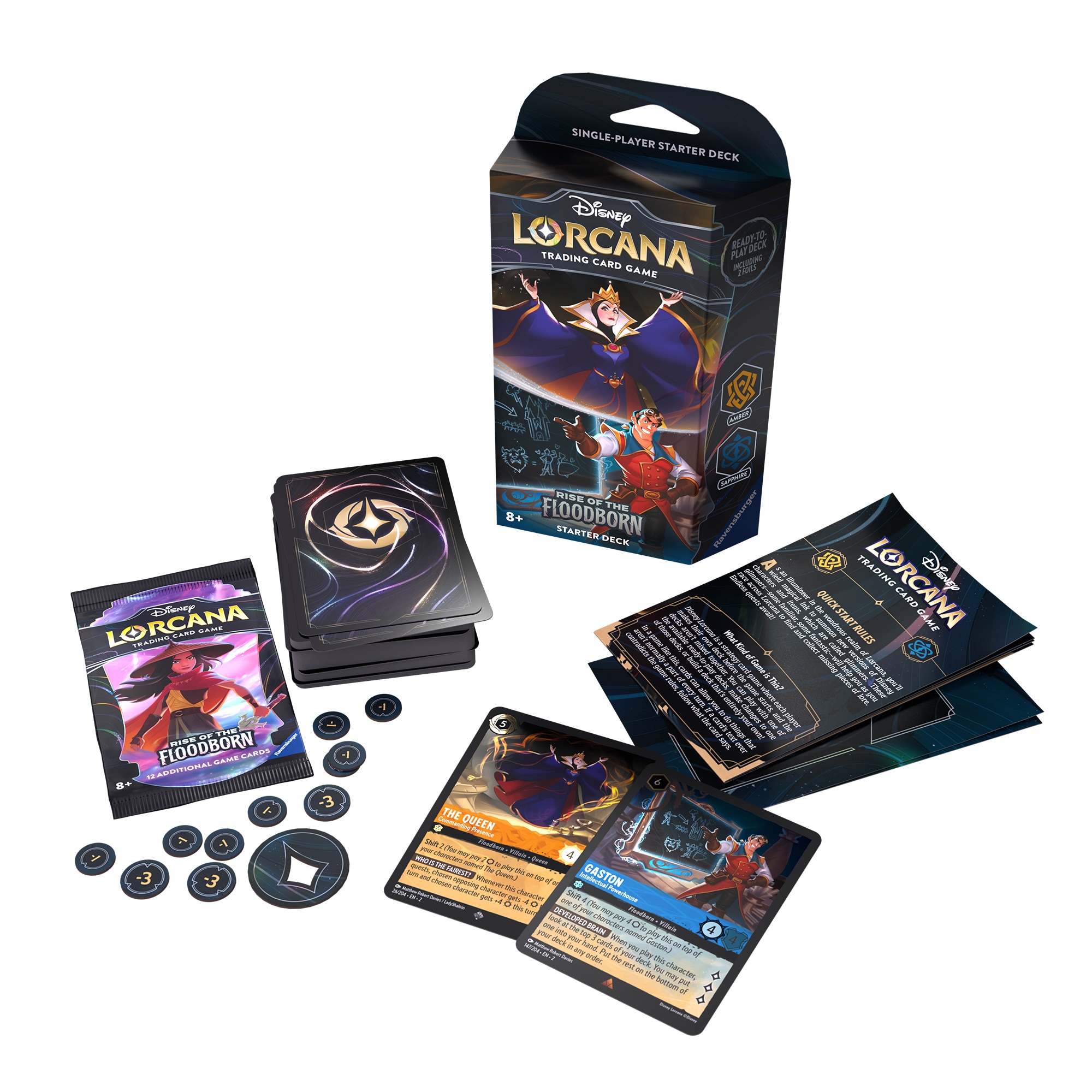 Cartas Coleccionables Rise of the Floodborn Starter Amber & Sapphire Deck A Disney Lorcana 2