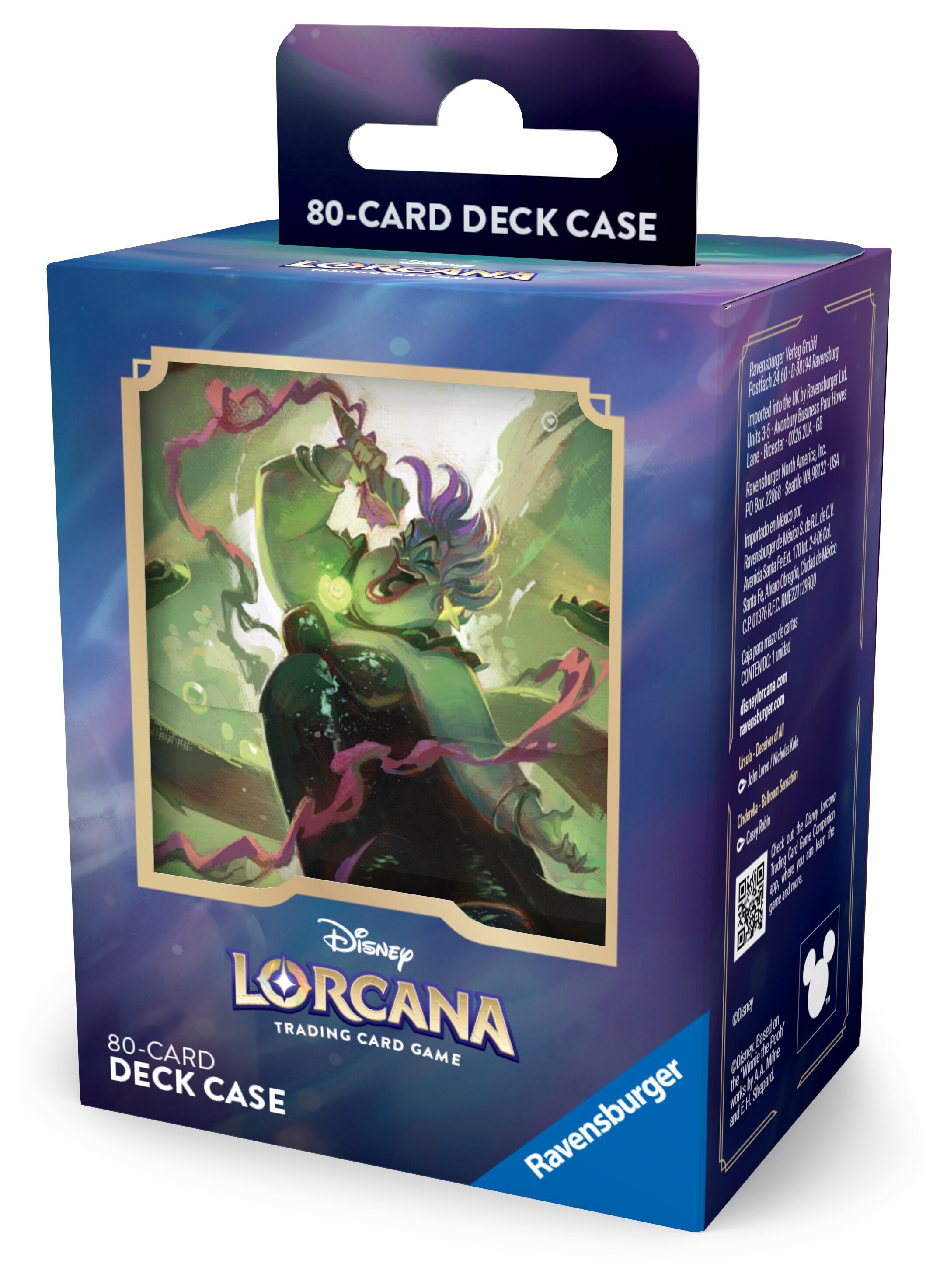 Caja para mazo de cartas Disney Lorcana Set 7: Deck Case B - Ursula - Deceiver of All? Ench. 5