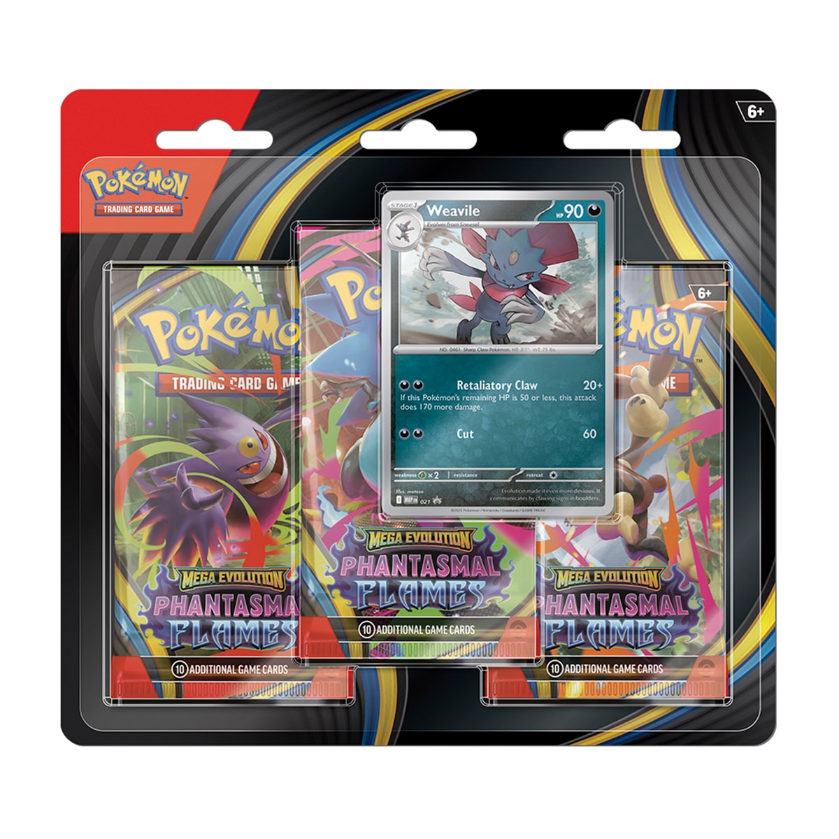 Pack Cartas Pokémon Scarlet & Violet: Mega Phantasmal Flames 3X