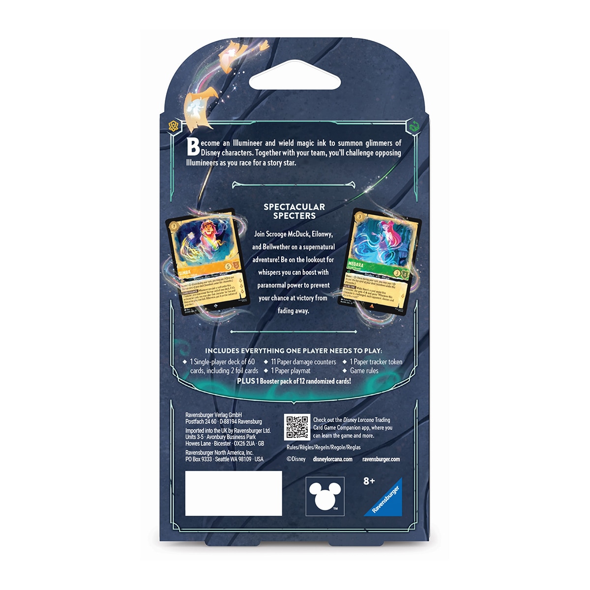Juego de cartas coleccionable 10 Starter Deck Disney Lorcana Ravensburger modelos surtidos 3