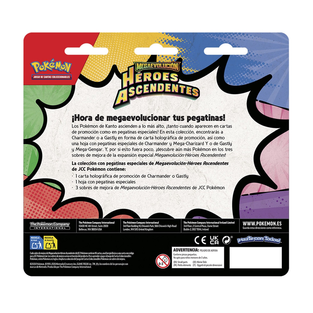 Juego de cartas Pack 3 Paquetes de Refuerzo Pokémon 4
