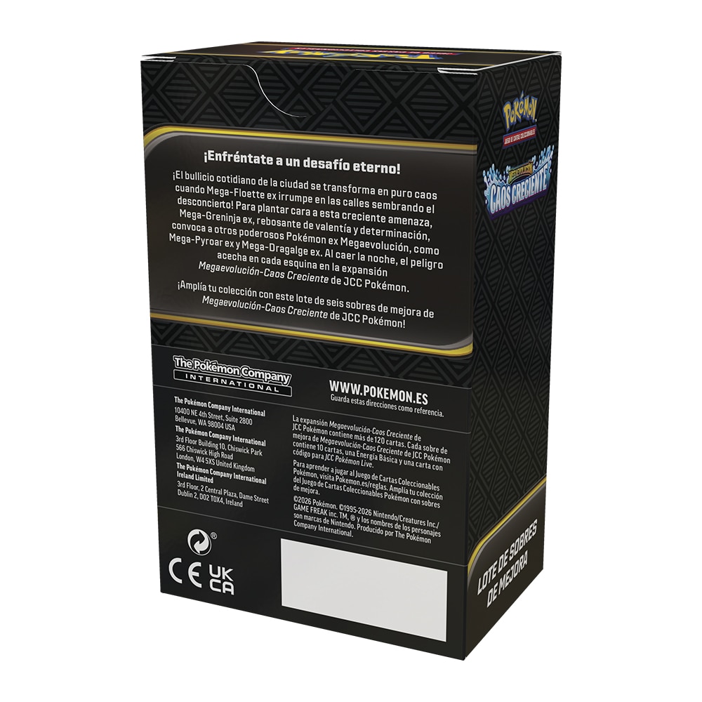 Imagen 2 de Pack de Mejora Megaevolucion Caos Creciente JCC Pokémon Bandai