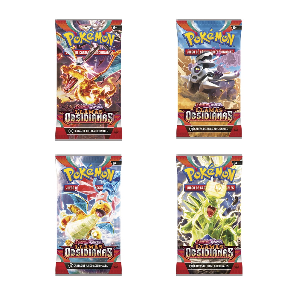 Imagen 0 de Sobres Cartas Pokémon. Expansión Llamas Obsidianas Pokémon Bandai modelos surtidos