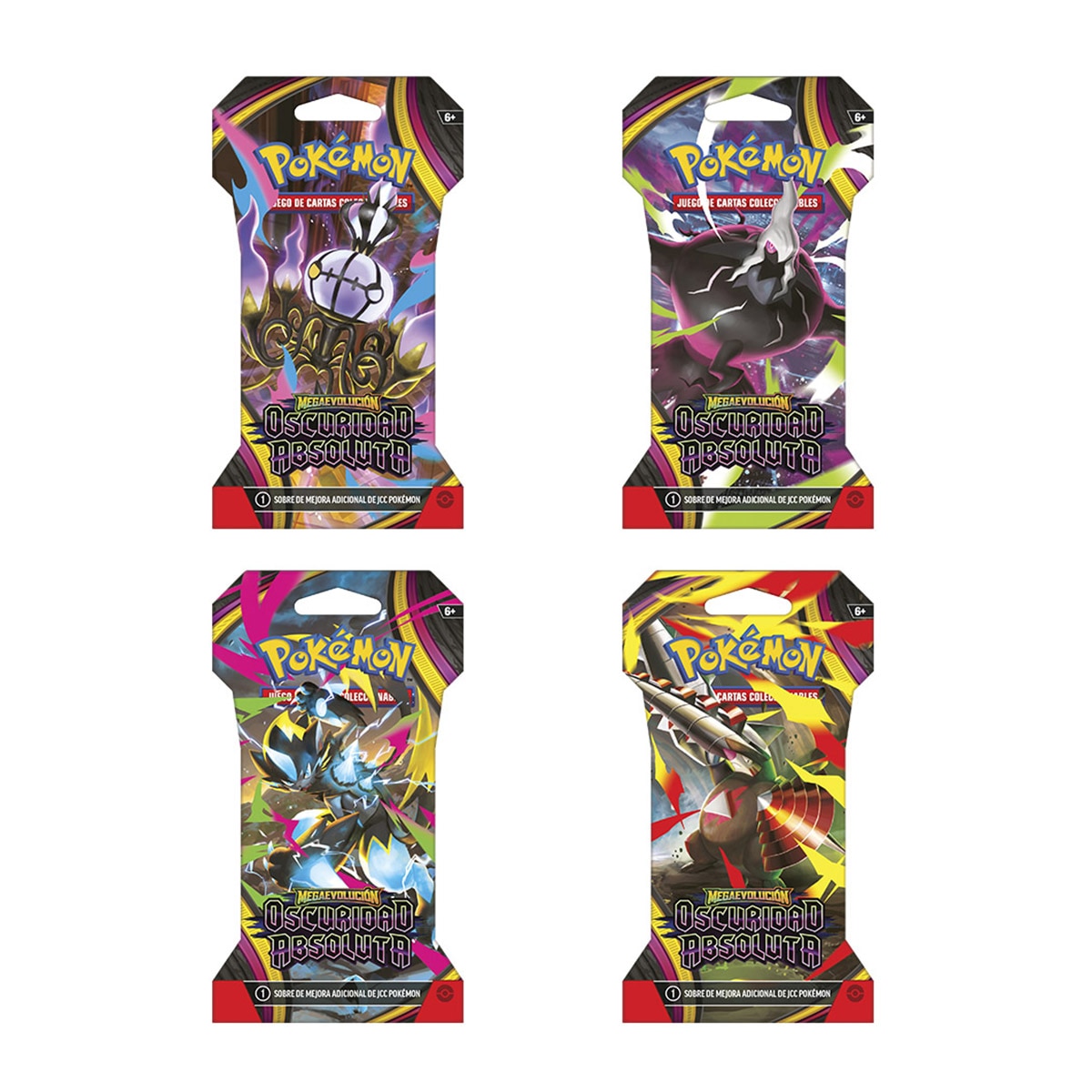 Imagen 0 de Sobre de mejora Megaevolucion Oscuridad Absoluta Pokémon JCC Bandai Modelos surtidos