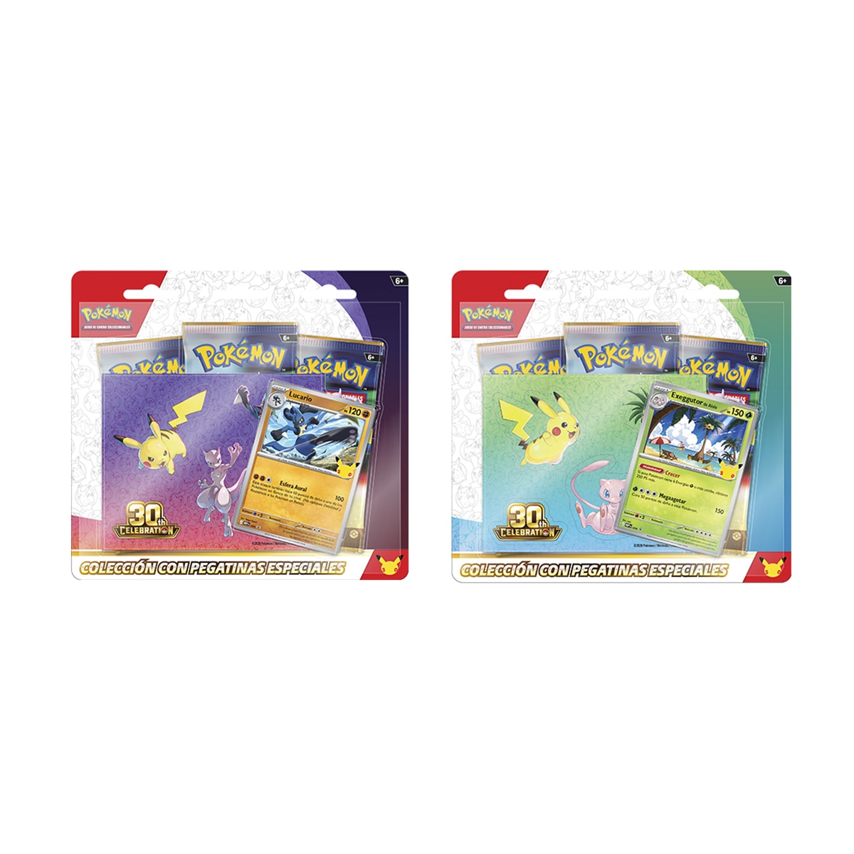 30TH Blister colección con pegatinas especiales de Celebración 30.º Aniversario de JCC Pokémon. POKEMON. BANDAI. Modelos surtidos 1