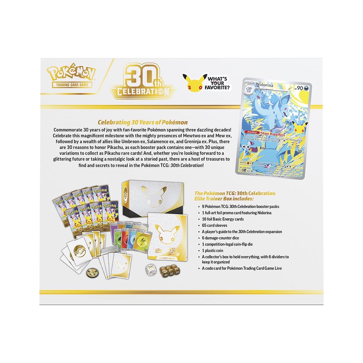 30.ª Caixa Elite Trainer – Comemoração do 30.º Aniversário do TCG. INGLÊS. POKÉMON. BANDAI 2