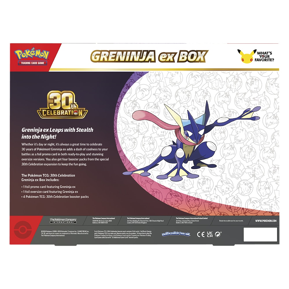 Caixa comemorativa do 30.º aniversário do Pokémon TCG. INGLÊS. POKÉMON. BANDAI. Modelos variados Envio Aleatório 5
