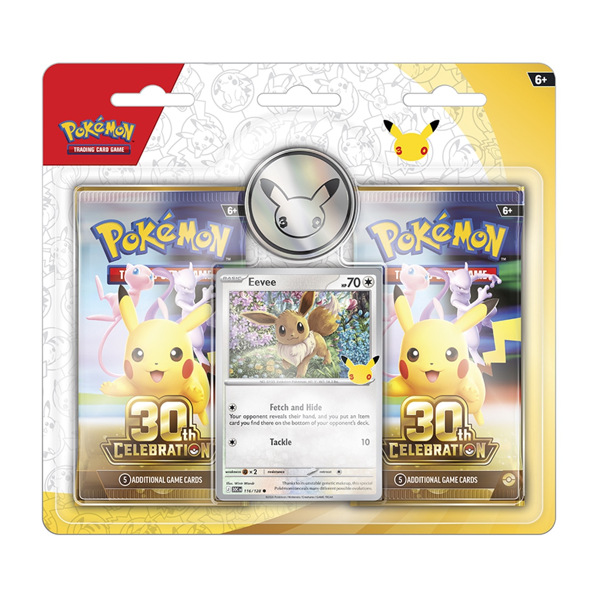Imagem 0 de Blister de 2 pacotes «30TH» - Comemoração do 30.º Aniversário do Jogo de Cartas colecionáveis Pokémon. INGLÊS. POKÉMON. BANDAI.