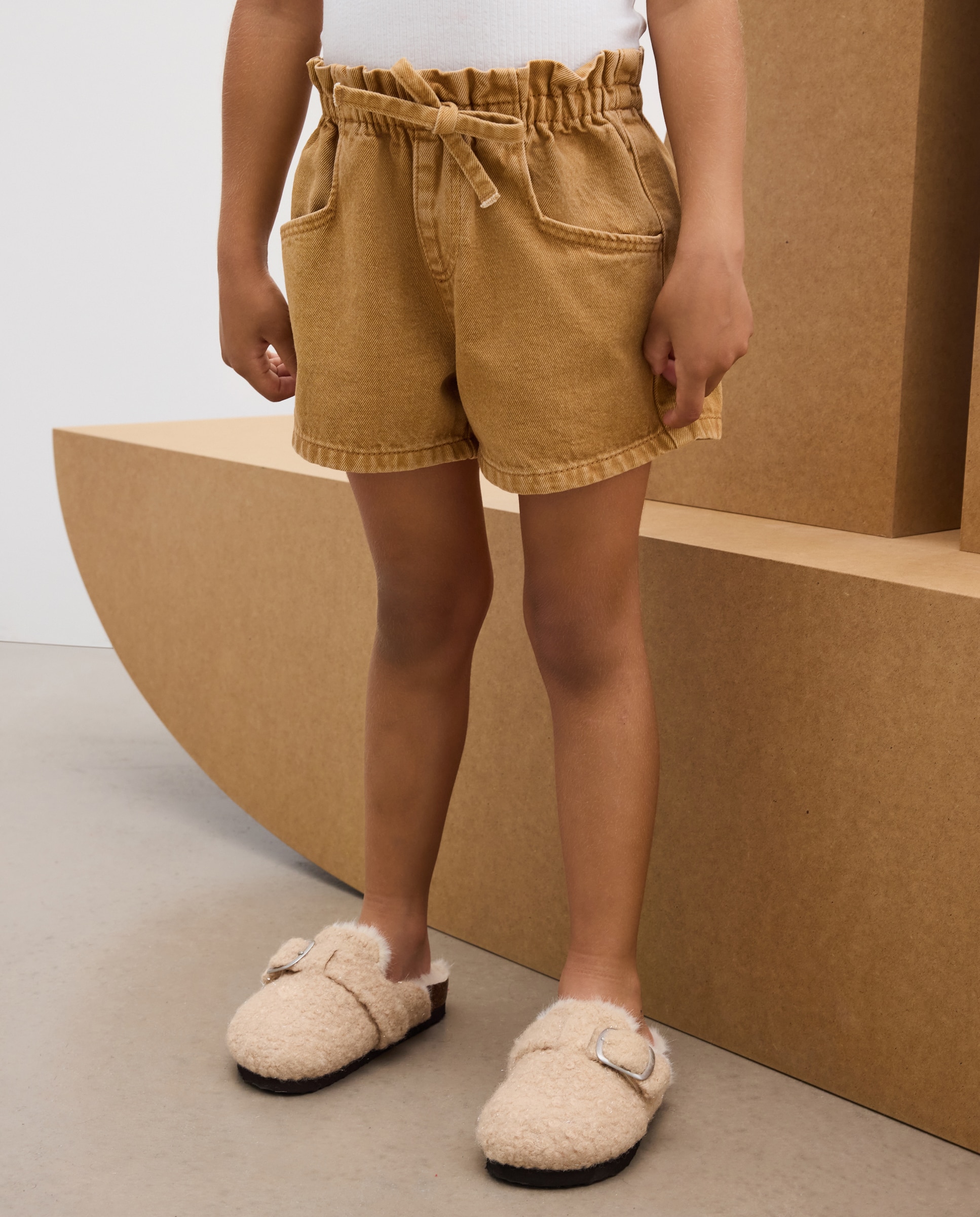 Calções de Sarja Colorida com Cós Paperbag Kids El Corte Inglés Toffee-2