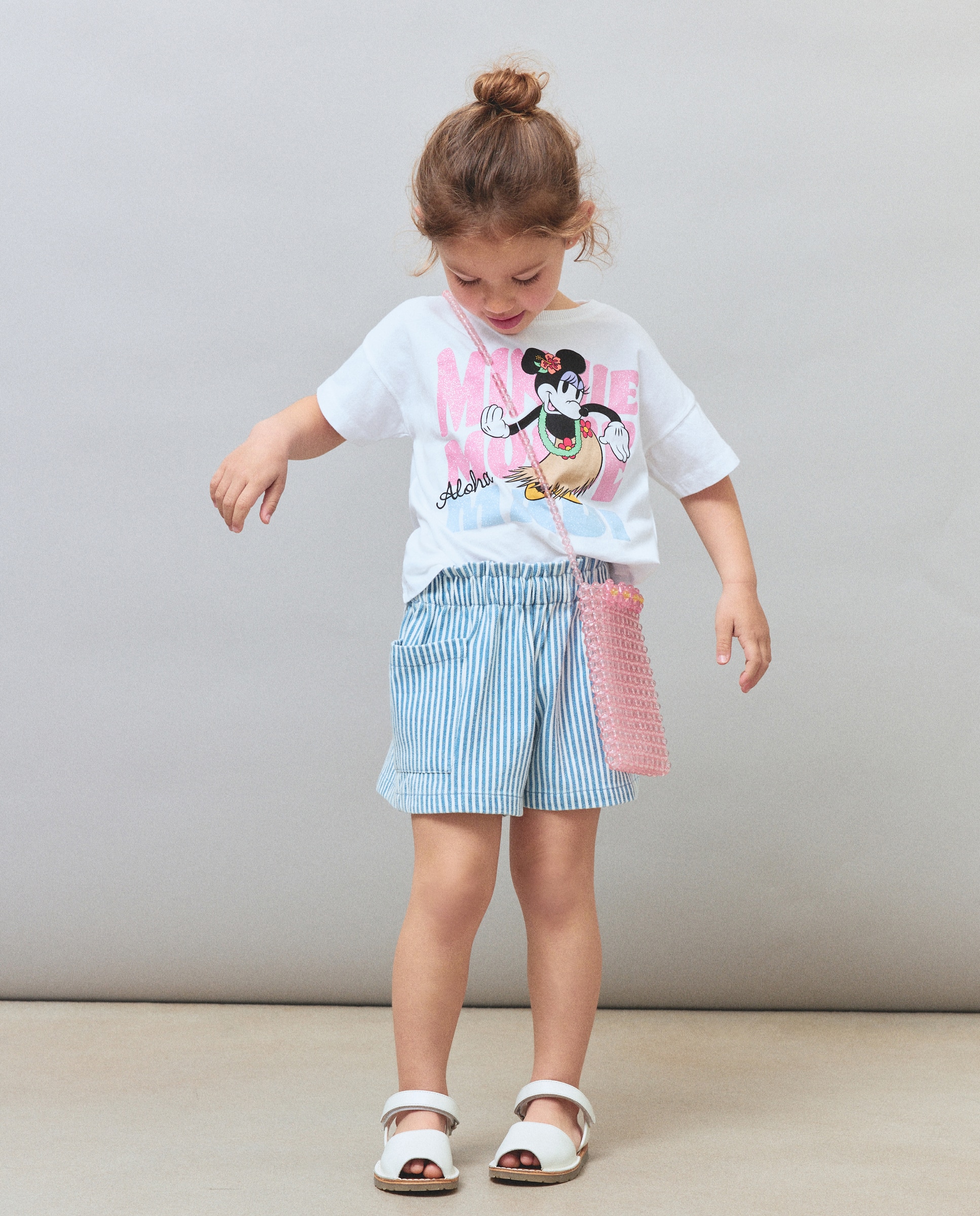 Short denim de niña Knit con rayas - Kids El Corte Inglés - Azul Azul-1