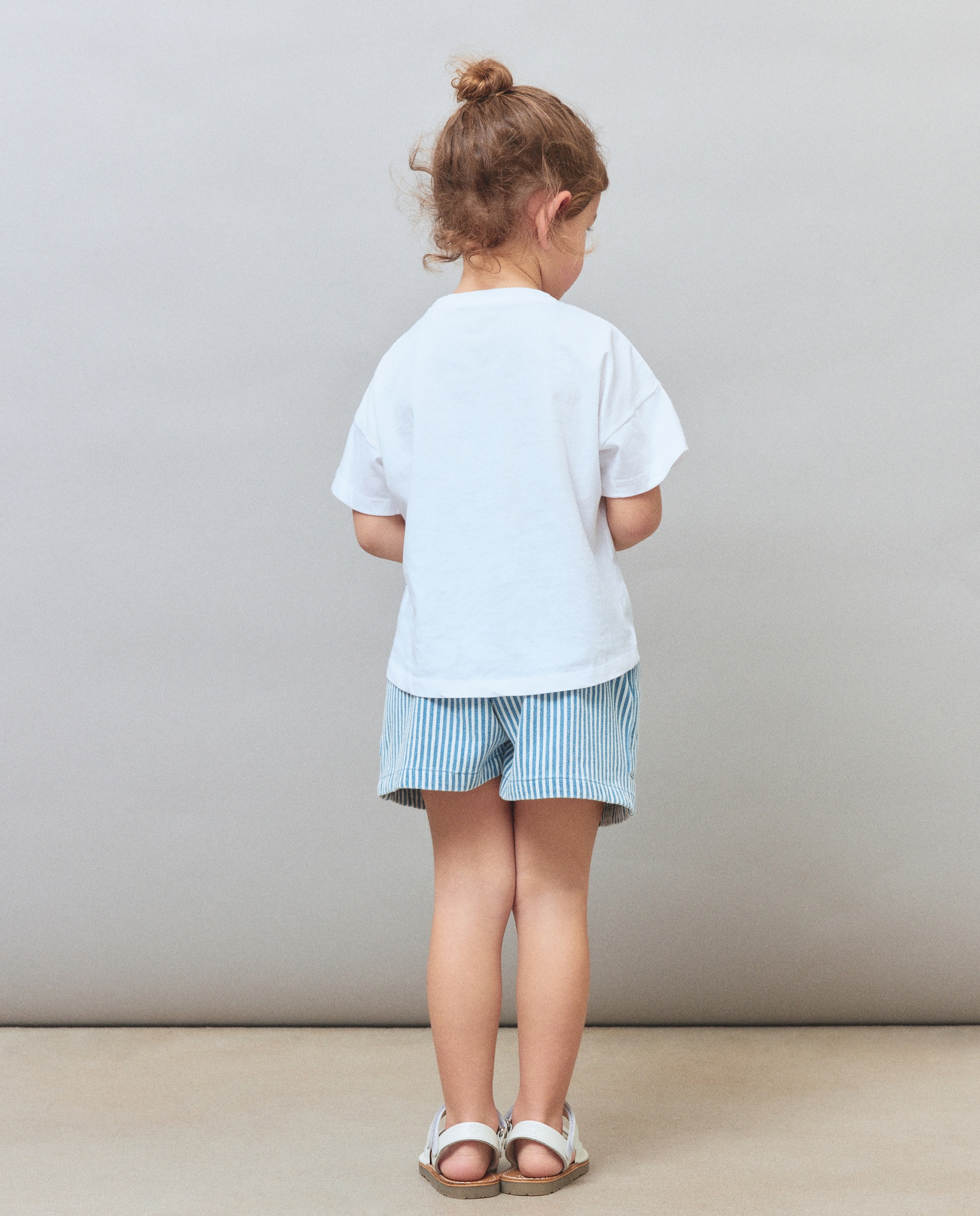 Short denim de niña Knit con rayas - Kids El Corte Inglés - Azul Azul-3
