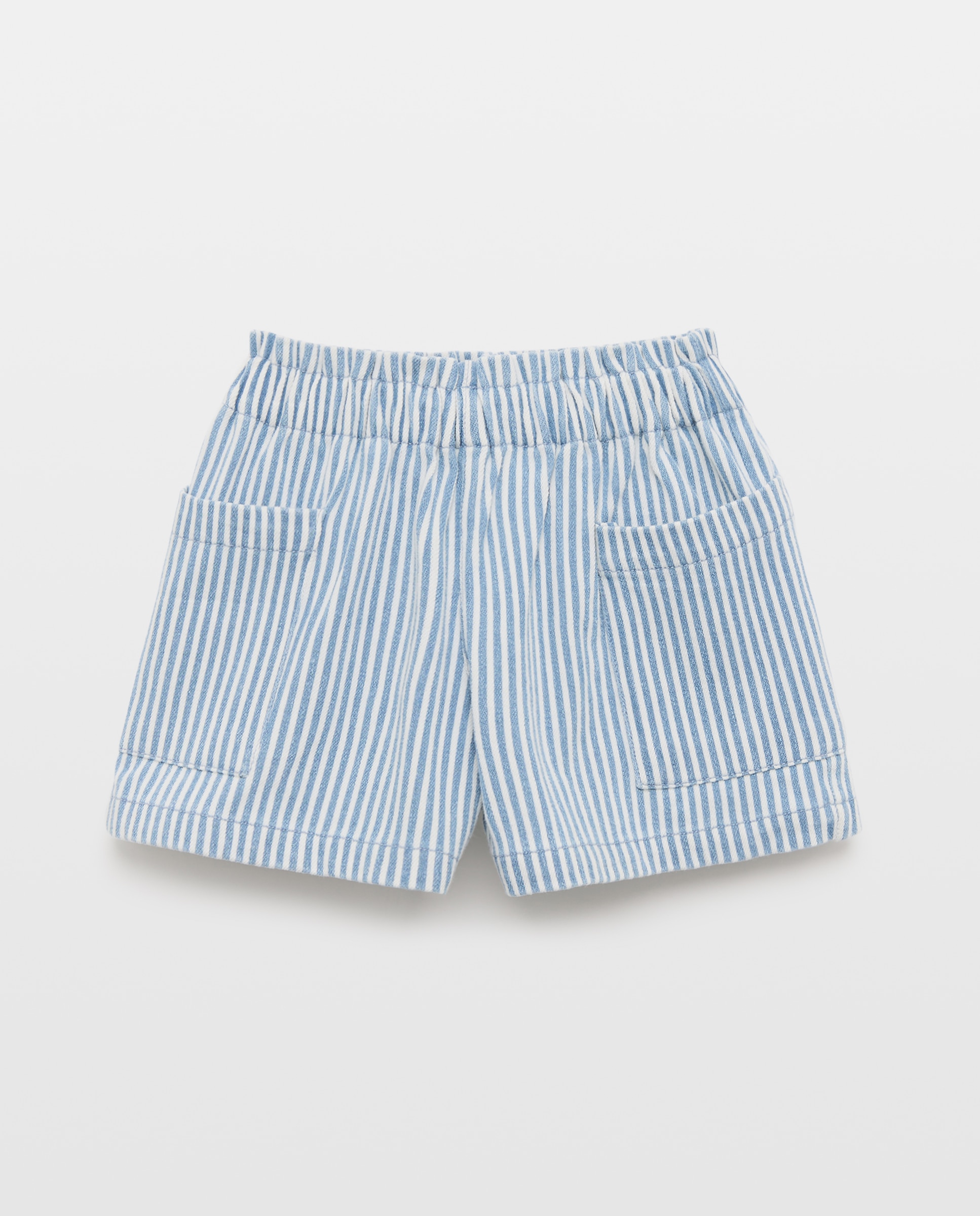 Short denim de niña Knit con rayas - Kids El Corte Inglés - Azul Azul-4