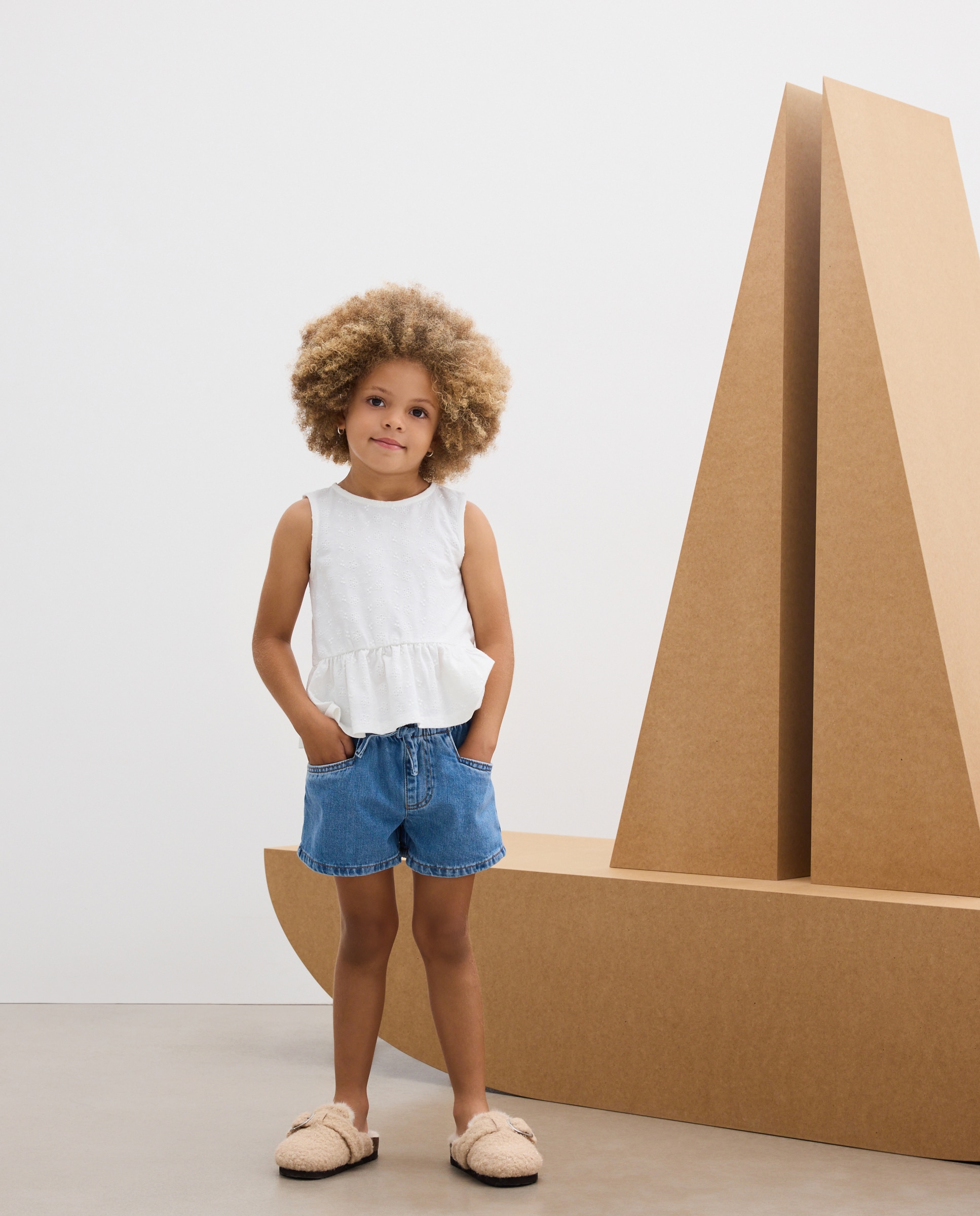 Imagem 0 de Calções de Ganga com Cós Paperbag