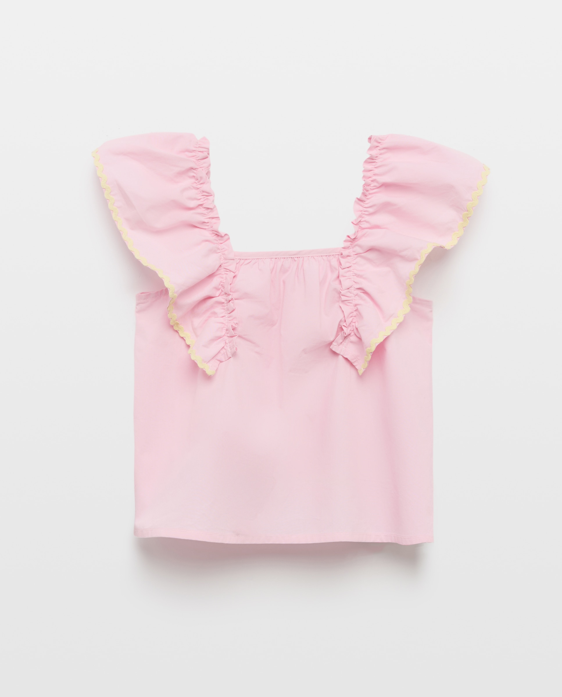 Blusa com Folho e Alças Largas Kids El Corte Inglés 200 Rosa-4