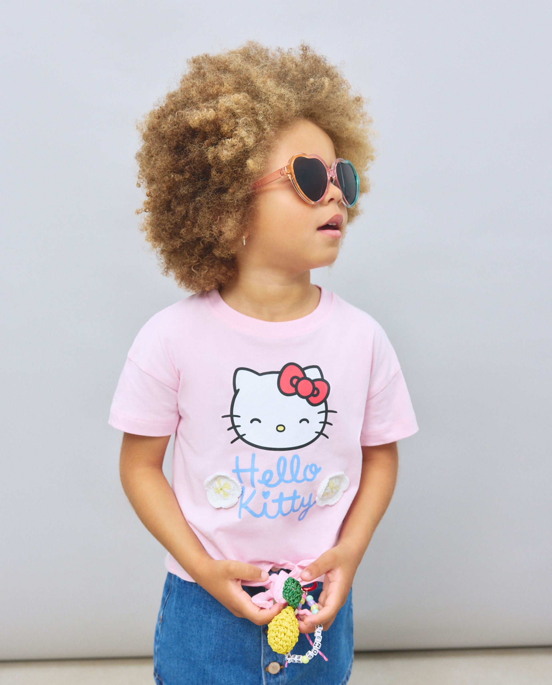 T-shirt de Manga Curta com Fantasia Floral Kids El Corte Inglés Rosa-2