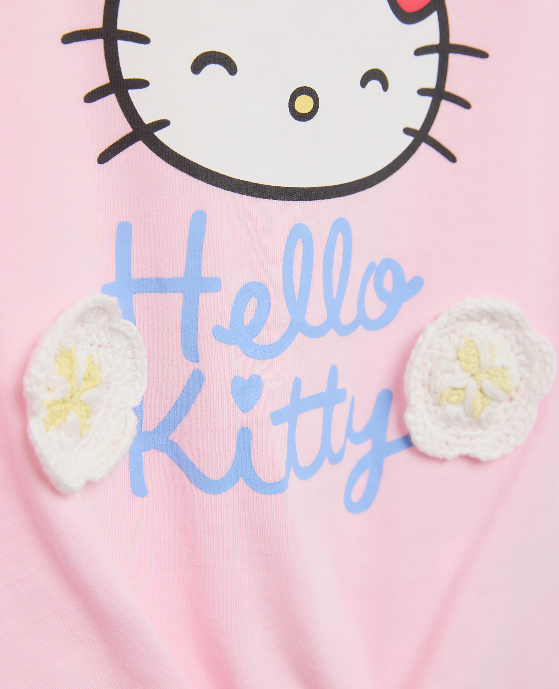 T-shirt de Manga Curta com Fantasia Floral Kids El Corte Inglés Rosa-6