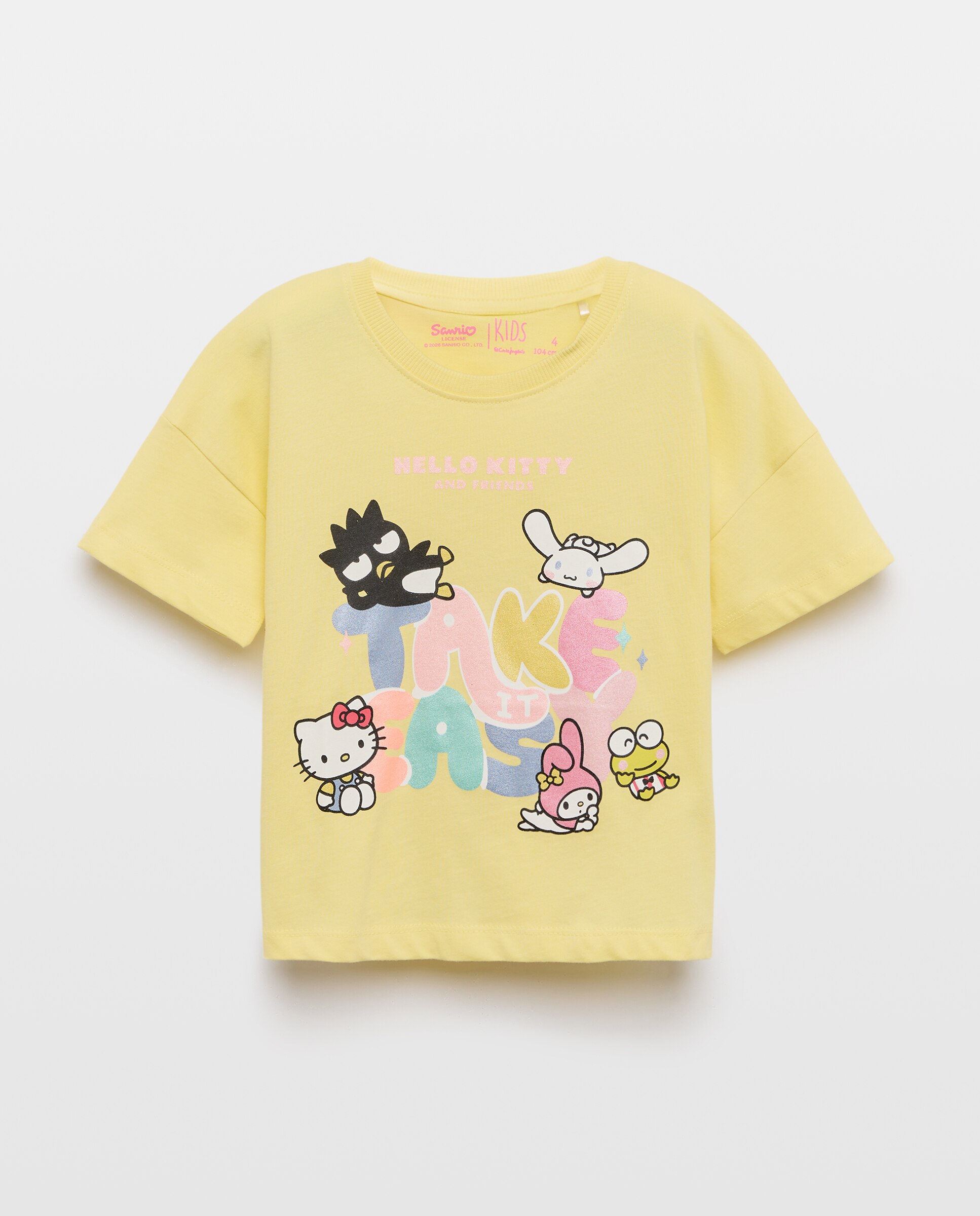 Camiseta manga corta Hello Kitty & Friends de niña - Kids El Corte Inglés - Amarillo Amarillo-5