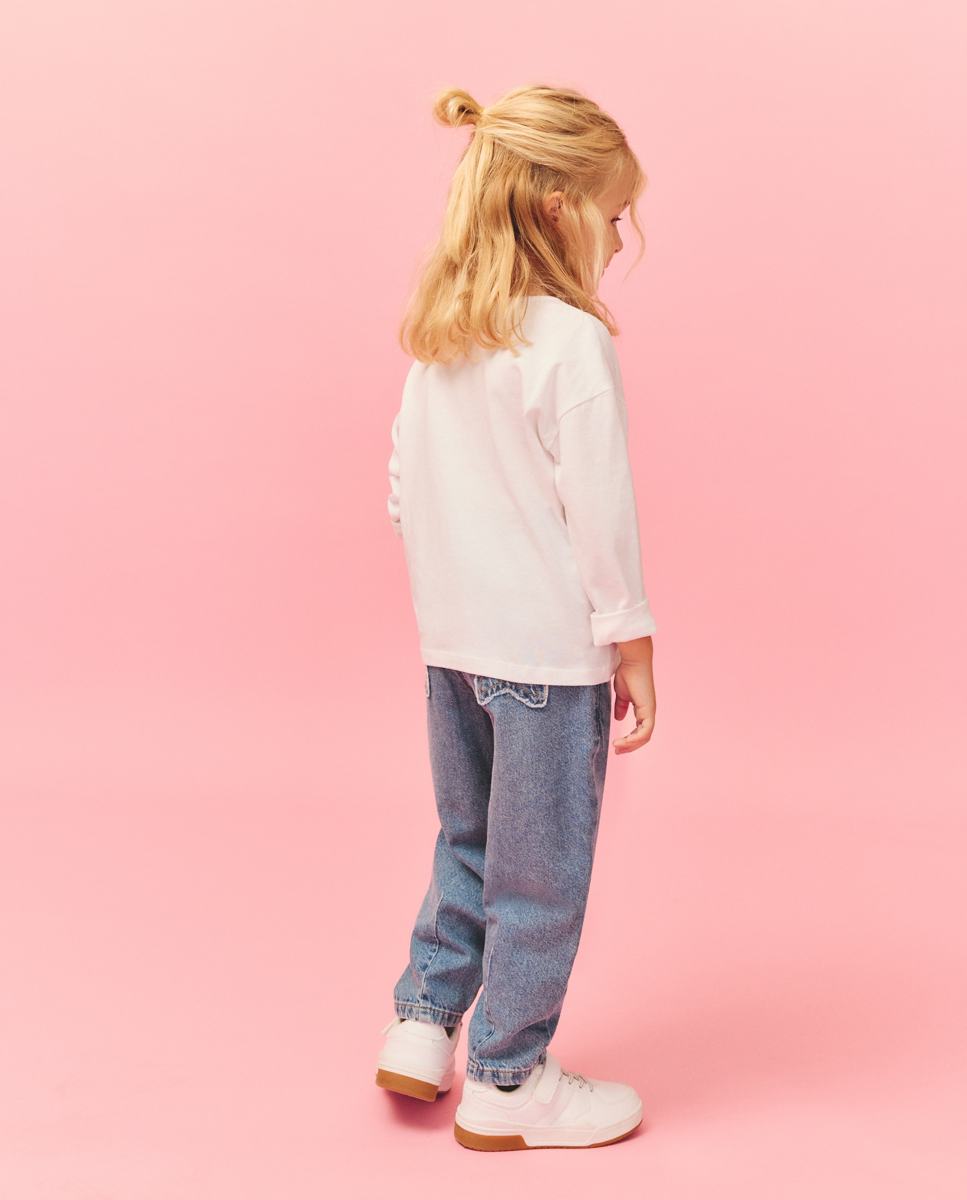 Camisola de Manga Comprida com Estampado Posicional Plano de Boneca "Mini Aitana" com Fio Metalizado e Lantejoulas Branco-marfim-3