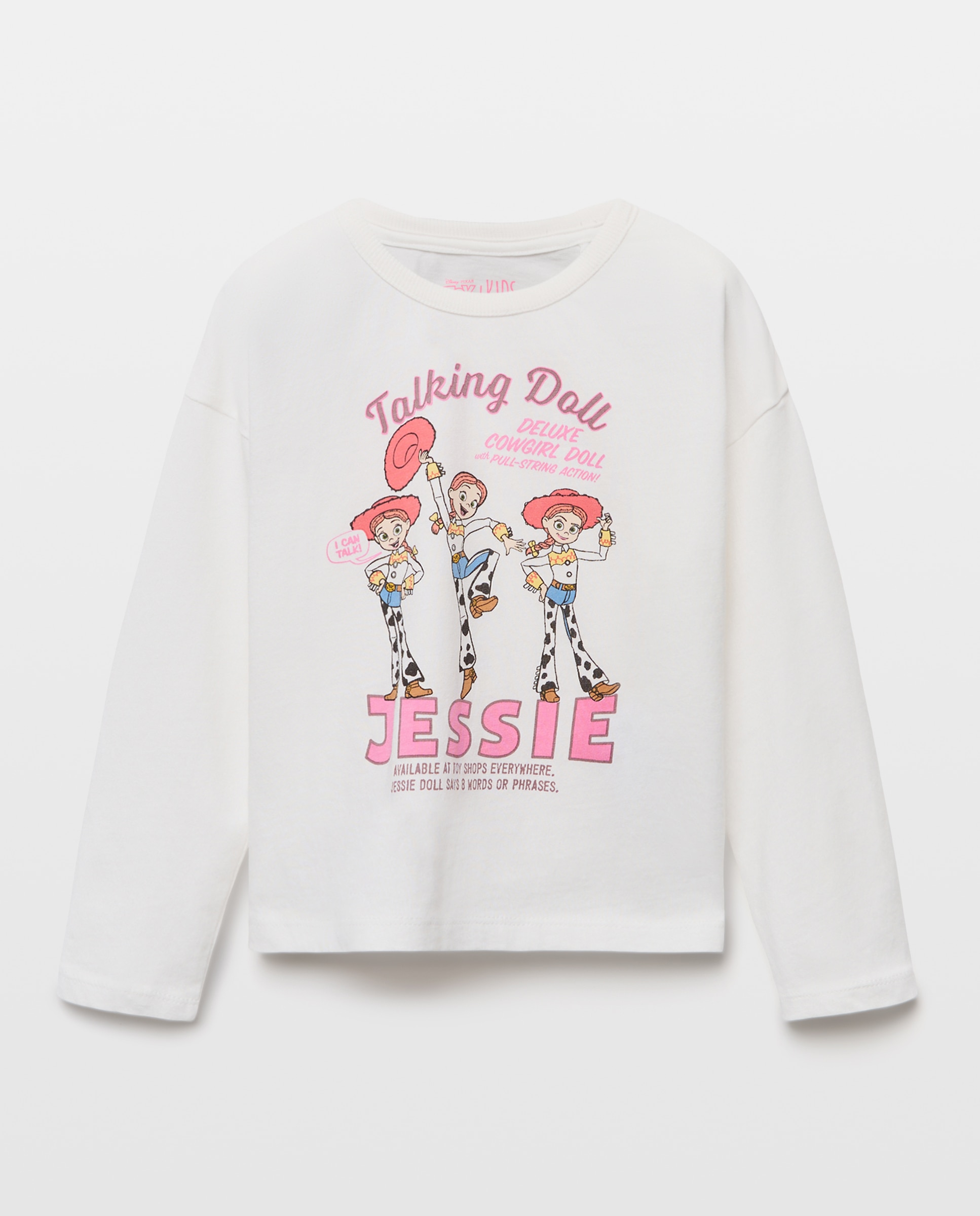 Camiseta manga larga con print posicional TOY STORY JESSIE diferentes poses de niña - Kids El Corte Inglés - Blanco Blanco-4