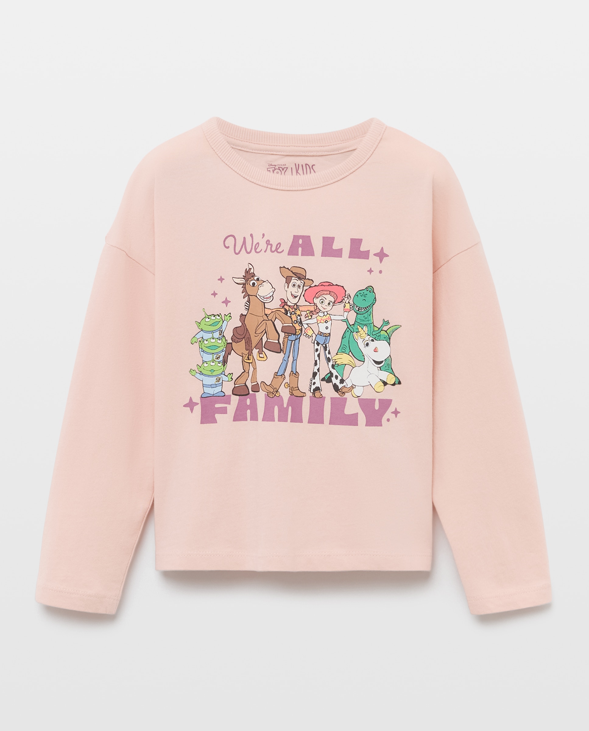 Camiseta manga larga con print posicional TOY STORY amigos de niña - Kids El Corte Inglés - Rosa Rosa-4