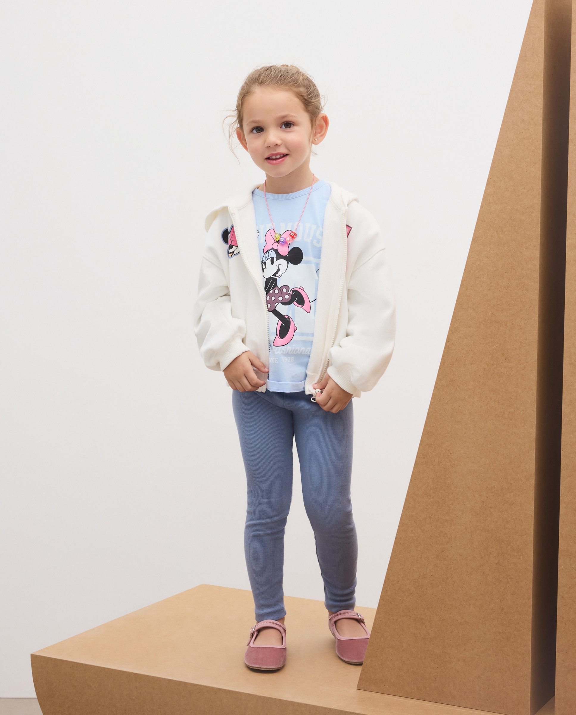 Camiseta manga larga con print MINNIE MOUSE de niña - Kids El Corte Inglés - Azul marino Azul marino-1