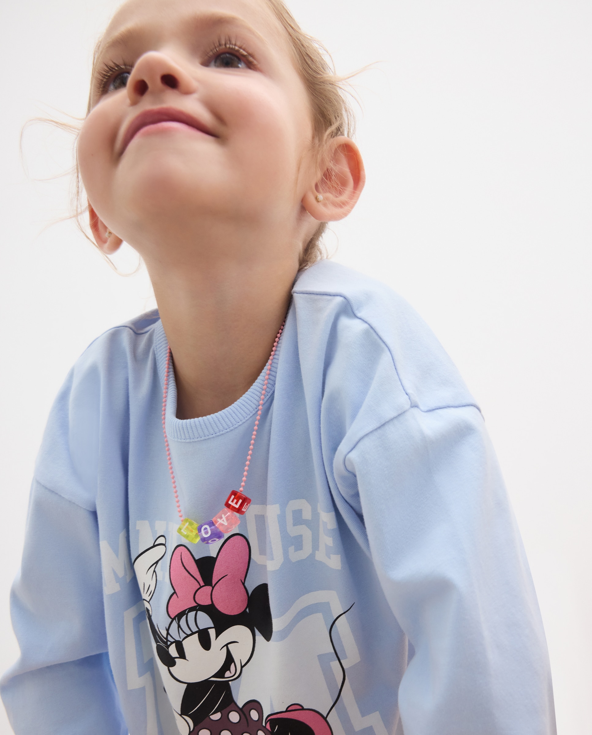 Camiseta manga larga con print MINNIE MOUSE de niña - Kids El Corte Inglés - Azul marino Azul marino-4